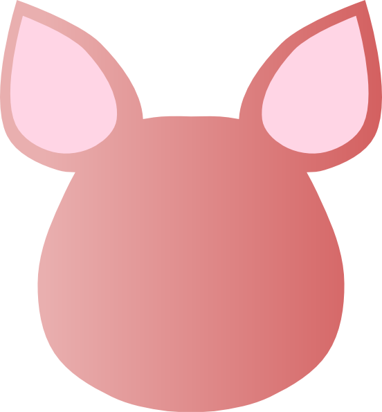 Pig Face Outline (552x595), Png Download