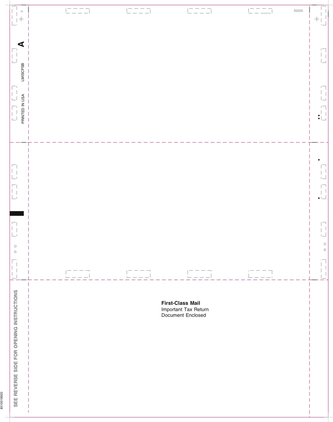 1099 Misc Miscellaneous Blank Face/backer 11" Z Fold - Number (1425x1800), Png Download
