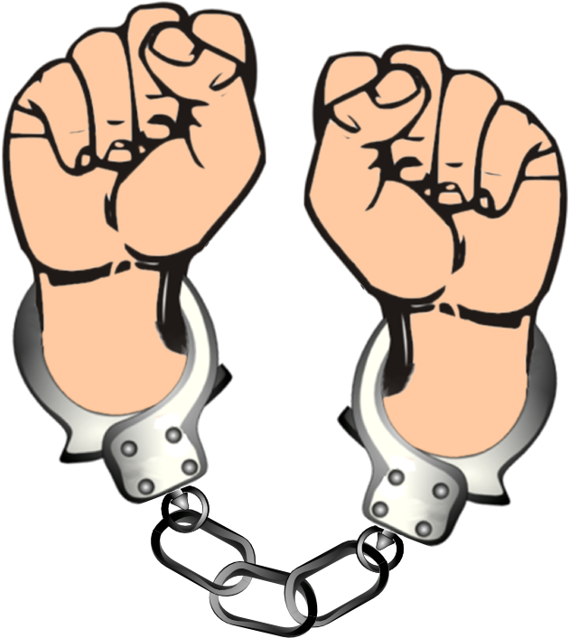 Handcuffed Tools Handcuffs Handcuffed Png Html Ixfmsu - Man In Handcuffs Clipart (675x741), Png Download