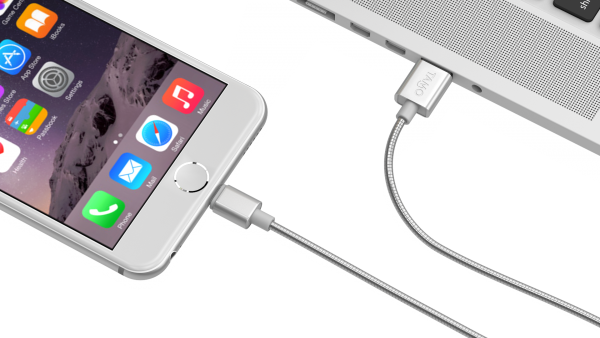 Durable Tamo Forever Steel Edition Lightning Cable, - Moshi Ivisor Glass - Screen Protector For Iphone 6 (600x338), Png Download