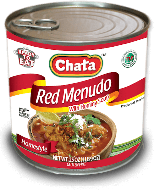 Chata Red Menudo 25 Oz Chata White Menudo - Chata Refried Black Beans (pack Of 3) (600x640), Png Download