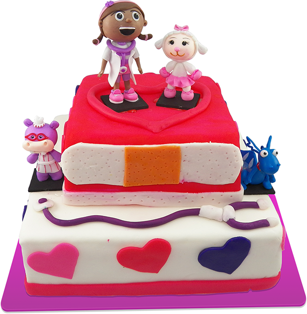 Torta Doctora Juguetes - Cake Decorating (611x626), Png Download