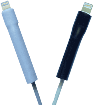 2 Pack Cordcondoms Black & White - Phone Charger Protector (400x400), Png Download