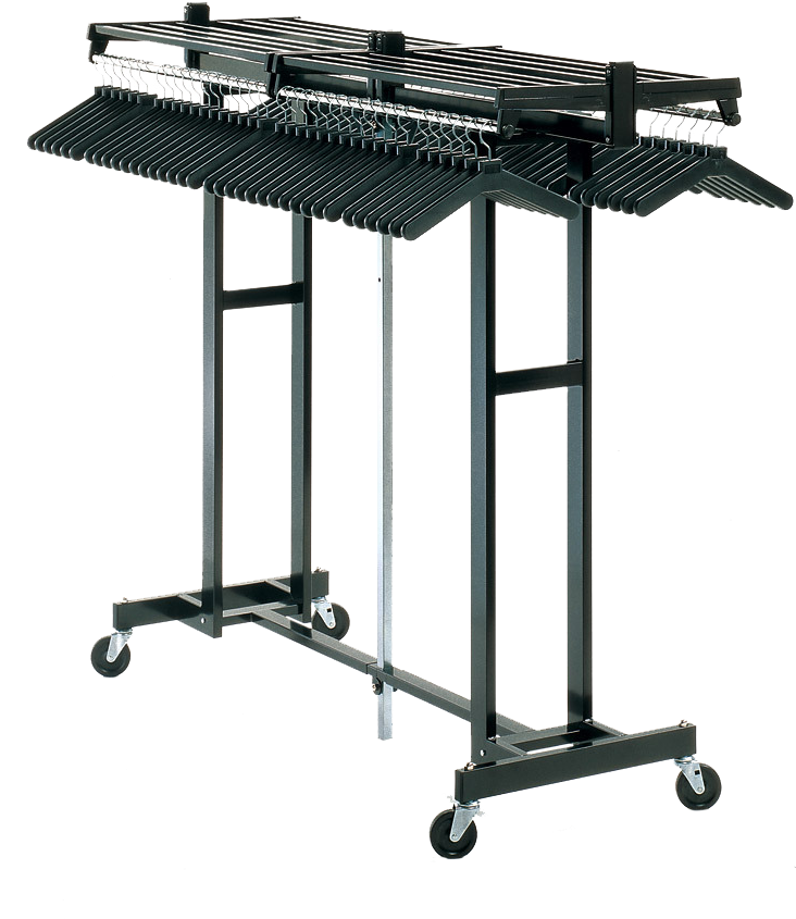 Wardrobe Racks, Rolling Coat Rack Commercial Clothing - Heavy Duty Portable Coat Rack With Shelf (750x874), Png Download