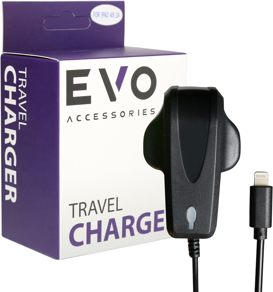 Evo Lightning Mains Charger Suitable For Iphone 5 And - Ipad 4 (1003x1003), Png Download