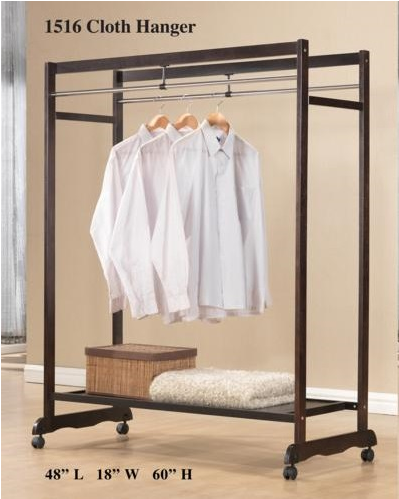 1 Xsolid Wood Clothes Hanger Clothes Rack Rak Baju - Clothes Hanger (750x521), Png Download