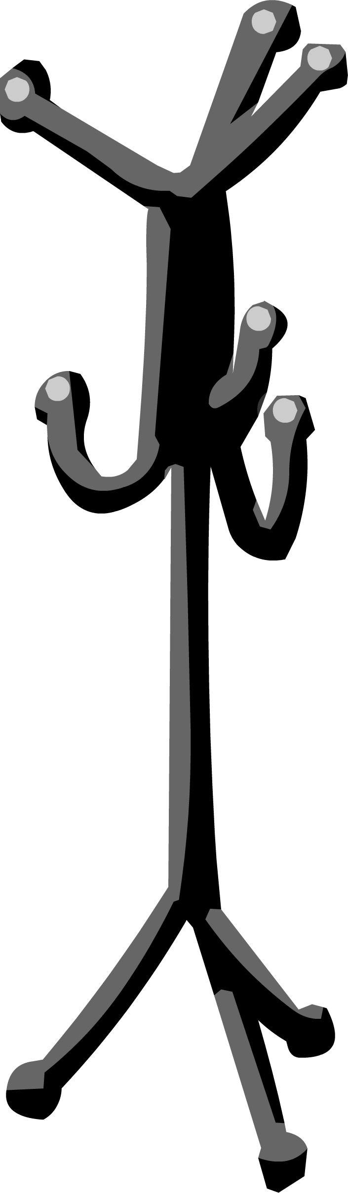 Coat Rack - Png - Club Penguin (705x2418), Png Download