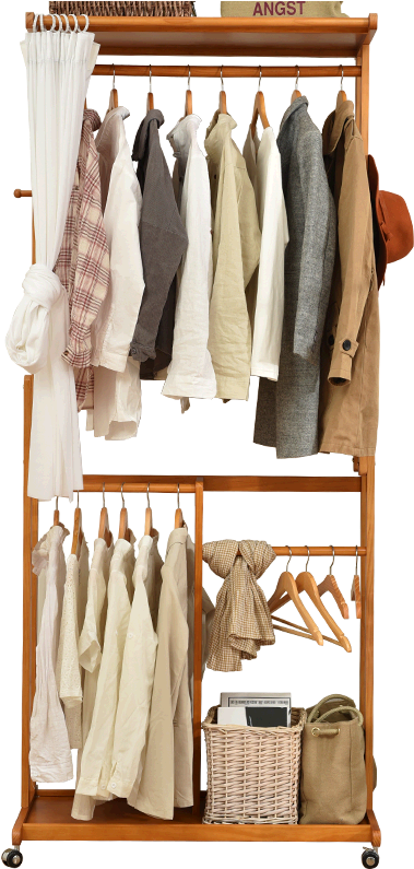 Lightbox Moreview - Kleiderstange 2 Holz (800x800), Png Download