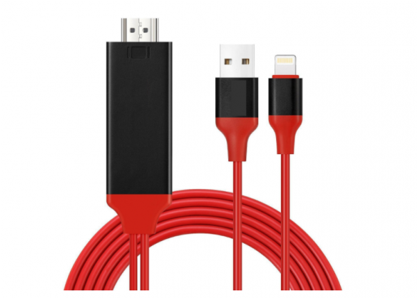 Dmg Lightning Digital Av To Hdmi 1080p Cable For Iphone, - Idisdim 1m7vup2g Iphone 7 Lightning To Hdmi Adapterdisdim (600x600), Png Download