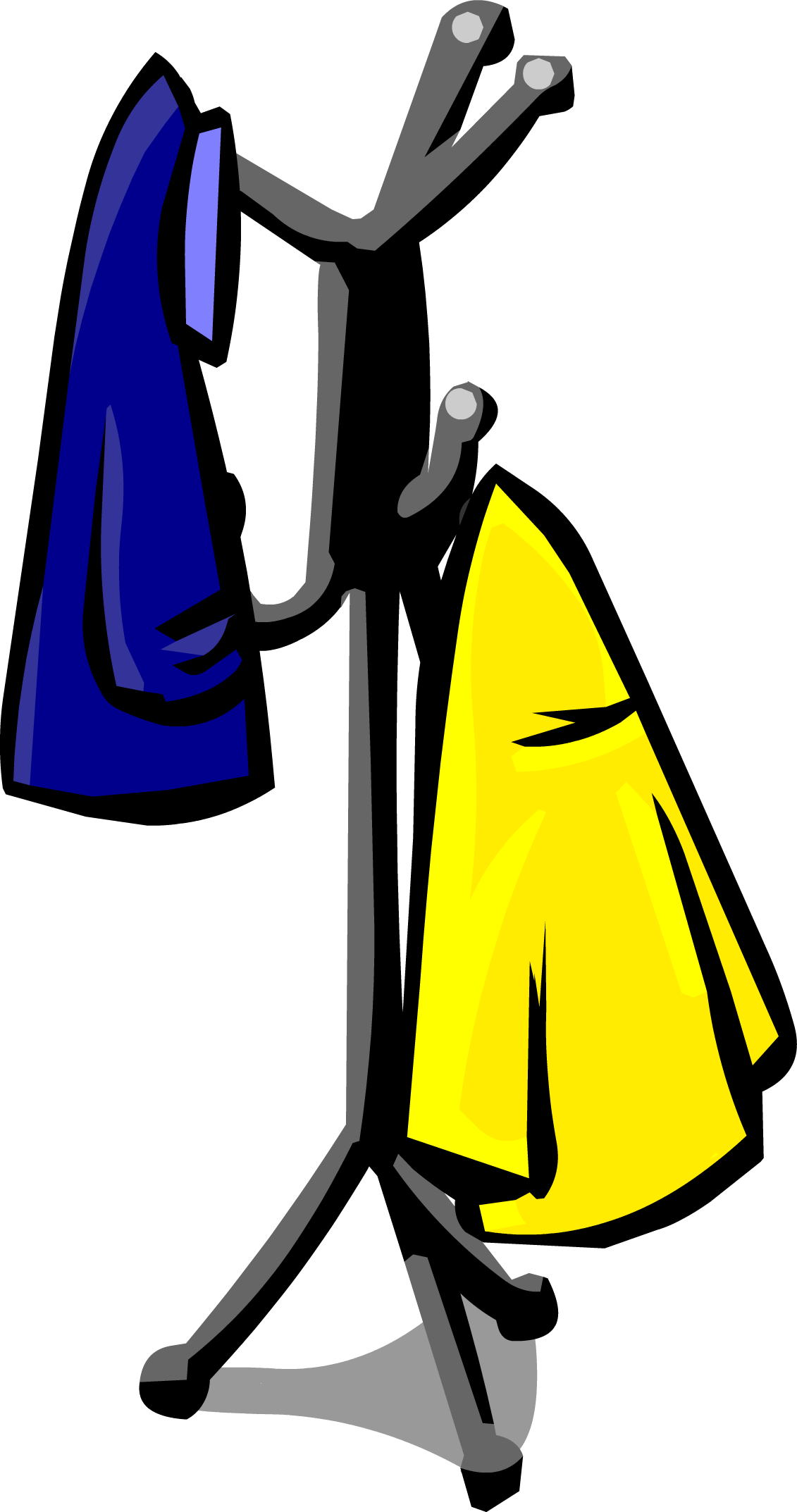 Clothes Rack Banner Library Huge Freebie For Powerpoint - Cartoon Coat Rack Png (1131x2146), Png Download