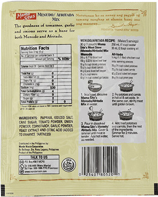 Mama Sita's Menudo/afritada Mix 30g - Paper (600x600), Png Download