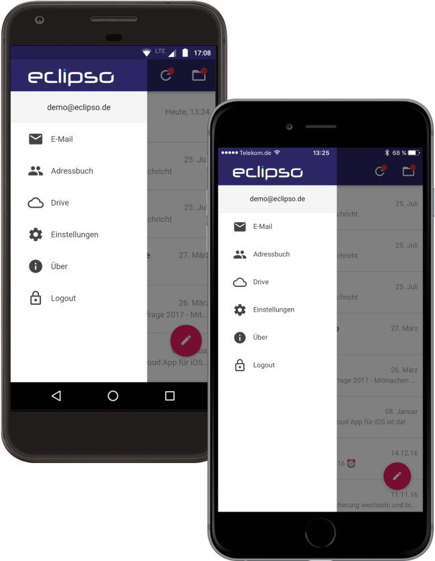 Eclipso Mail & Cloud App For Android & Ios - Android (978x818), Png Download
