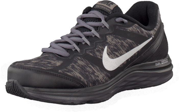 Nike Dual Fusion Run 3 Flash Black - Sneakers (705x440), Png Download
