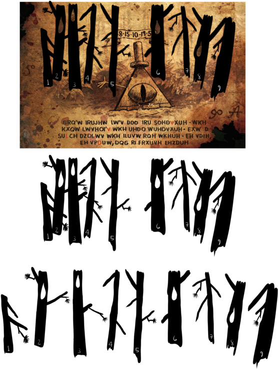 Cipherhunt Trees Cutout Png - Calligraphy (728x892), Png Download