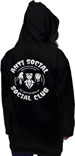 Anti Social Club - T-shirt (650x650), Png Download