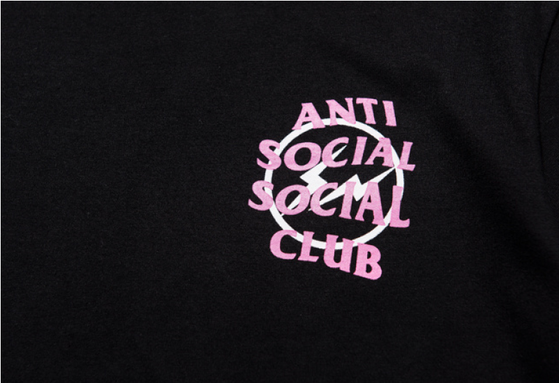 Anti Social Social Club Lightning T-shirt - Carmine (800x800), Png Download