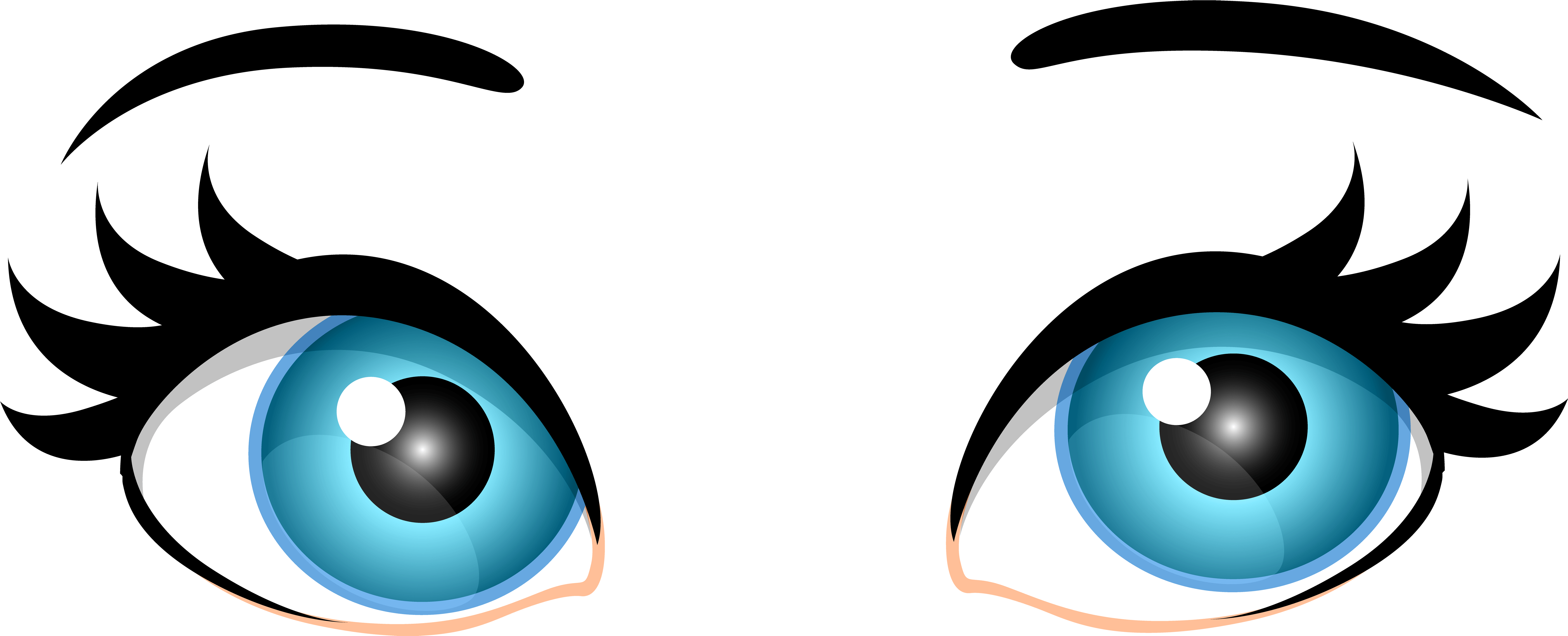 Clipart Eyes Transparent Background (7000x2838), Png Download