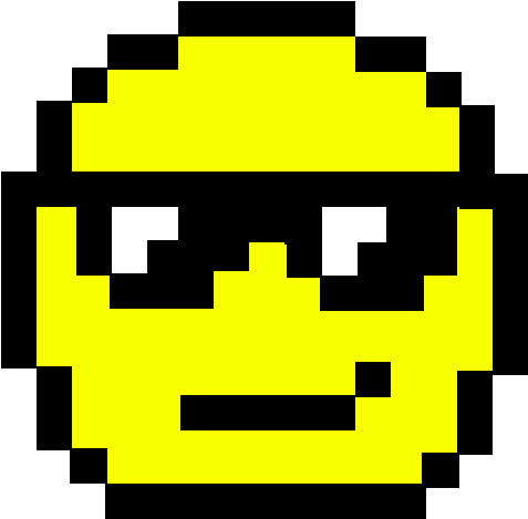 Carita Feliz - Pixel Art Emoji (1000x1000), Png Download