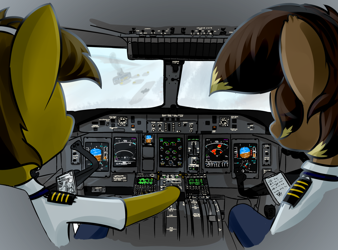 Twitchy Rudder, Bat Pony, Clothes, Cockpit, Earth Pony, - Plane Cockpit Transparent (1280x945), Png Download