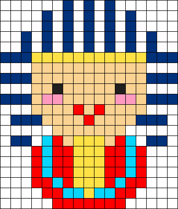 Pharaoh - History Of Perler Bead Patterns (358x421), Png Download