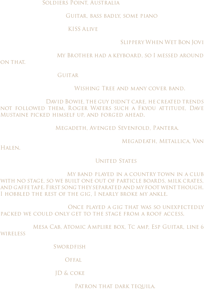 Soldiers Point, Australia Instruments Played - Bon Jovi (681x1012), Png Download