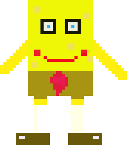 Bob Esponja - Pixel Art (510x540), Png Download