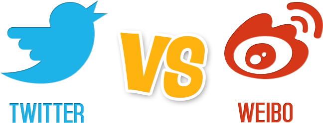 Twitter Vs Weibo - Weibo Vs Twitter (800x356), Png Download