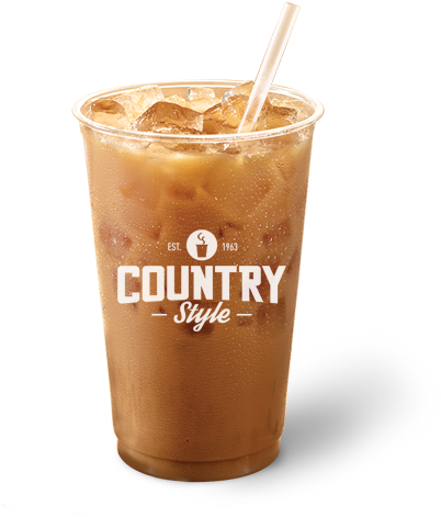 Iced Coffee Small - Country Style Iced Coffee (742x490), Png Download