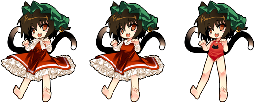 Chen Kingsgame - Png - Nekomata Chen (540x250), Png Download