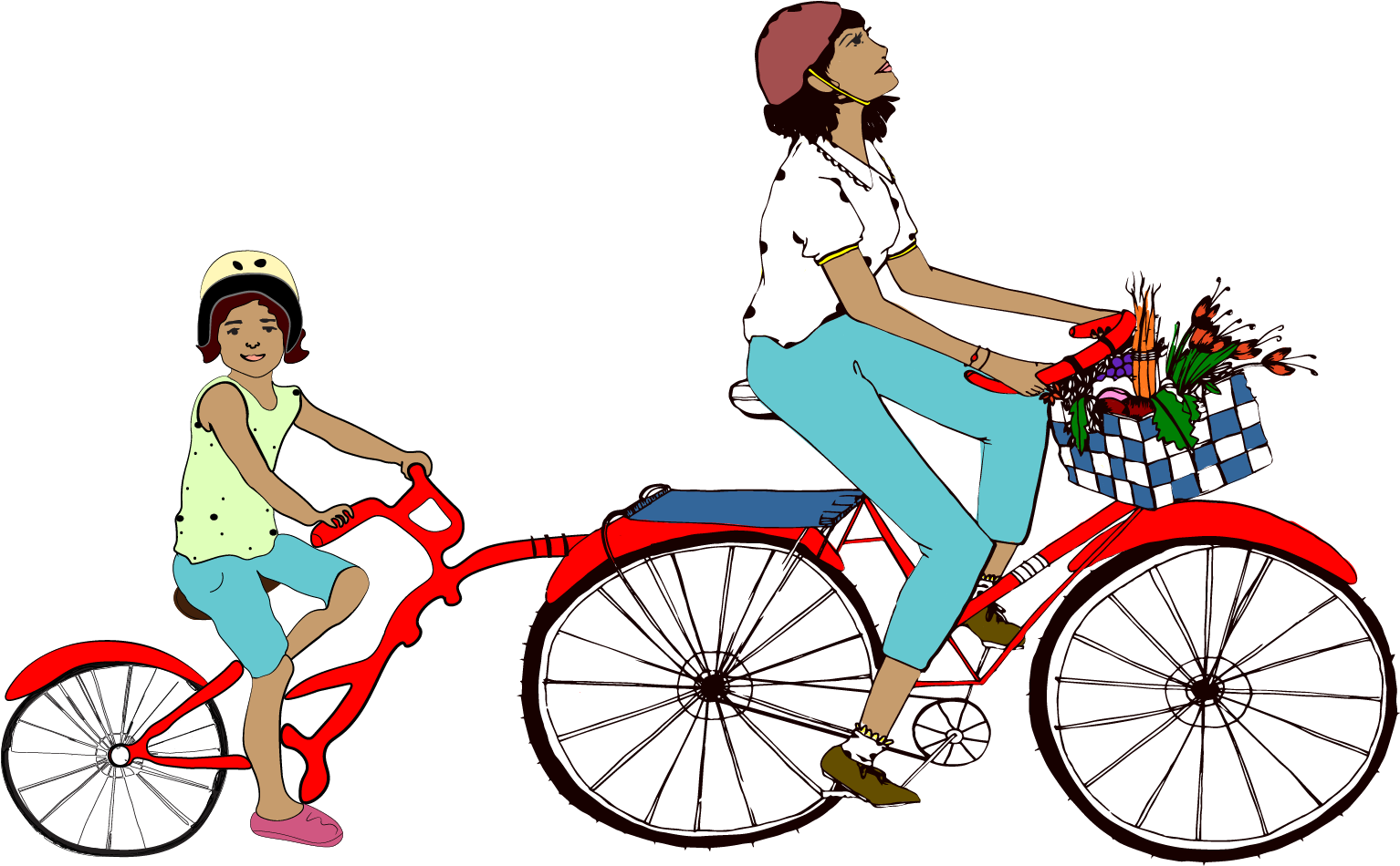 Charlotte Family Biking Guide - Hybrid Bicycle (1534x1259), Png Download