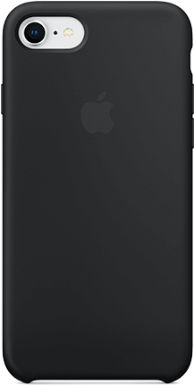 Apple Iphone 8 And 7 Silicone Case - Iphone 7 Silicone Case Black (430x430), Png Download