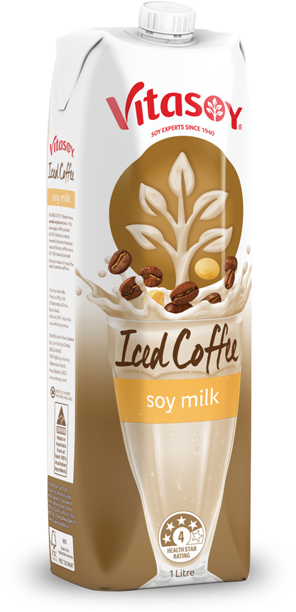 Iced Coffee Soy Milk - Vitasoy (452x872), Png Download