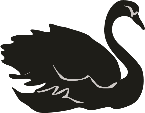 Smock Swan Motif - Black Swan (696x696), Png Download