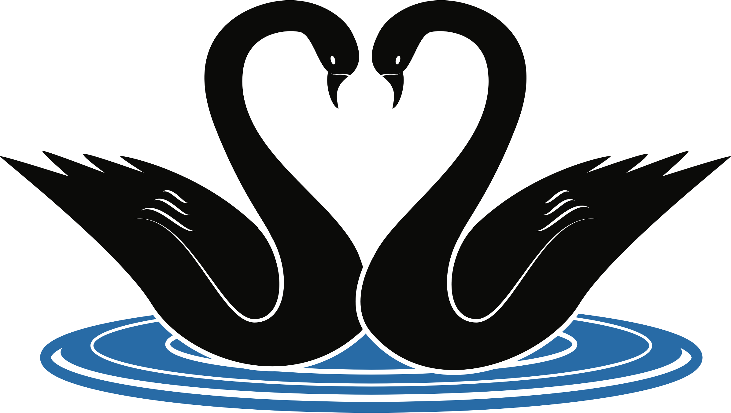 Swans Big Image Png - Swan Clipart (2391x1352), Png Download