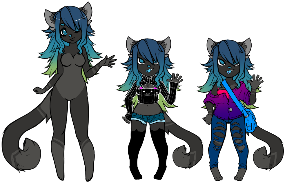 Anthro Cat Girl Auction - Anthro Cat (999x666), Png Download