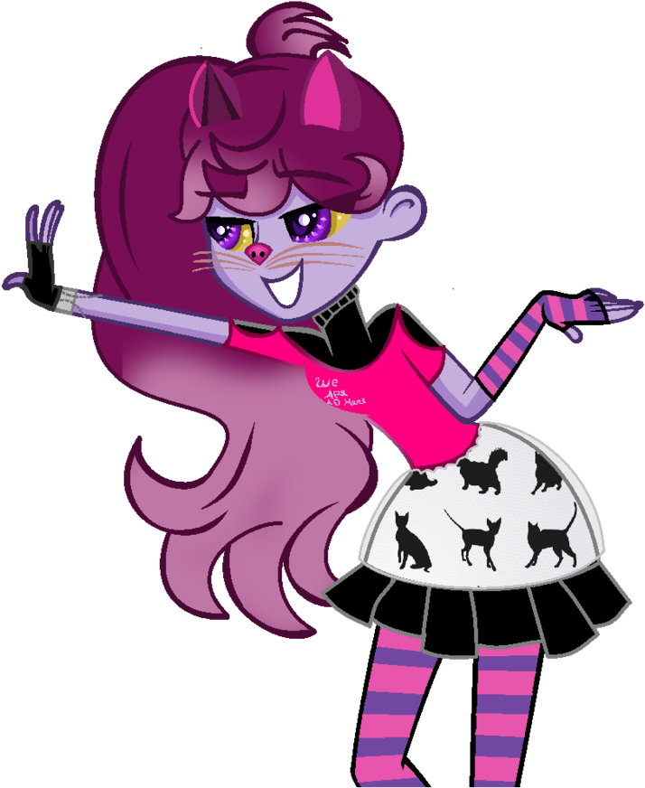 Cheshire Cat Girl By Ravenrebel56 On Deviantart Clip - Cat (864x925), Png Download