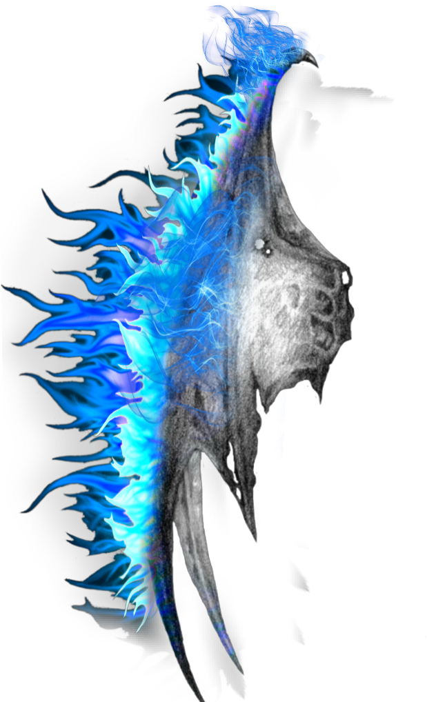Wing Demonwing Devil Blue Fireblue Fire - Devil (1024x1024), Png Download