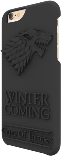 Midnight Black Winter Is Coming Case For Iphone 6 Gold - Batman 3d Printed Phone Case (267x527), Png Download