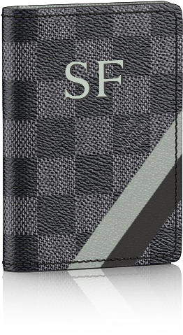 Louis Vuitton Mon Damier Graphite Pocket Organiser - Lv Pocket Organiser Initials (740x560), Png Download
