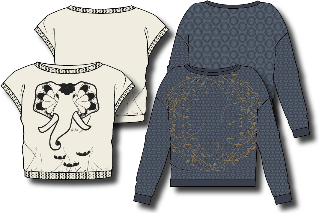 Made To Measure Prints For The "ejm Art Blouse & Sweater - Blouse (1093x750), Png Download