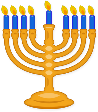 Heart Emoji Heart Emoji Floppy Emoji Menorah Emoji - Menorah Emoji (500x375), Png Download