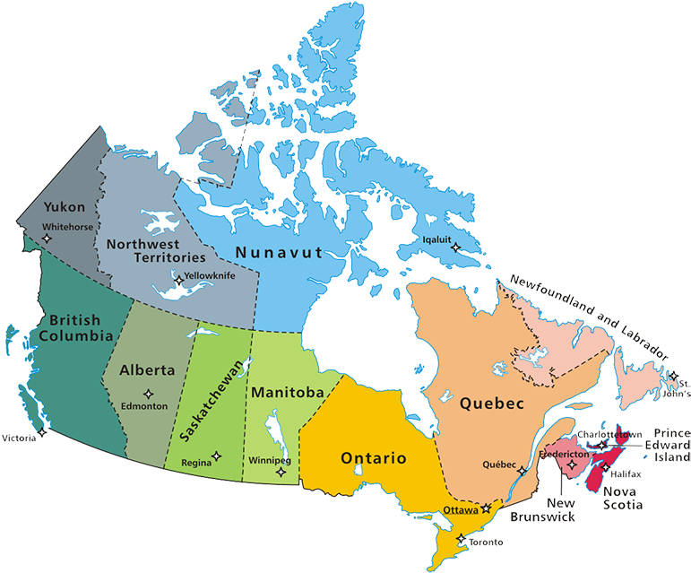 Along The Southern Edge Of Canada Lies The Canada-united - Map Of Canada National Capital (800x660), Png Download