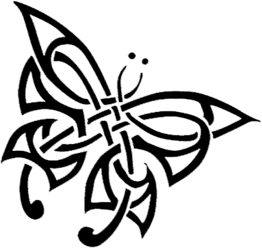 Celtic Symbolism - Celtic Butterfly (383x363), Png Download