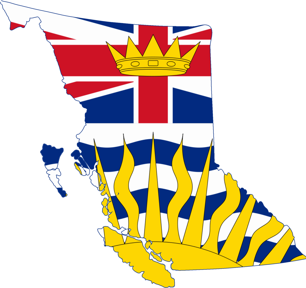 Canada Images Flag Map Of British Columbia Hd Wallpaper - Beautiful British Columbia Flag (1071x1024), Png Download
