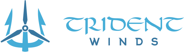 Powering Tomorrow Powering Tomorrow - Trident Winds Logo (737x261), Png Download