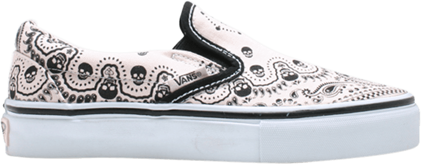 Slip-on Lx 'skull Bandana' - Slip-on Shoe (849x332), Png Download