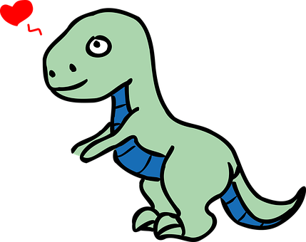 Cartoon Dino Dinosaur Dinosaurs Doodle Lov - Khủng Long Hoạt Hình (429x340), Png Download