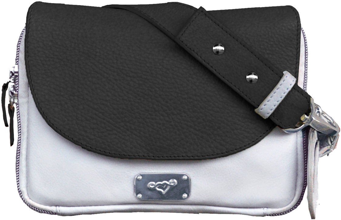 Umhängetasche Klein Leder Schwarz Weiss Blackbeard - Shoulder Bag (1440x960), Png Download