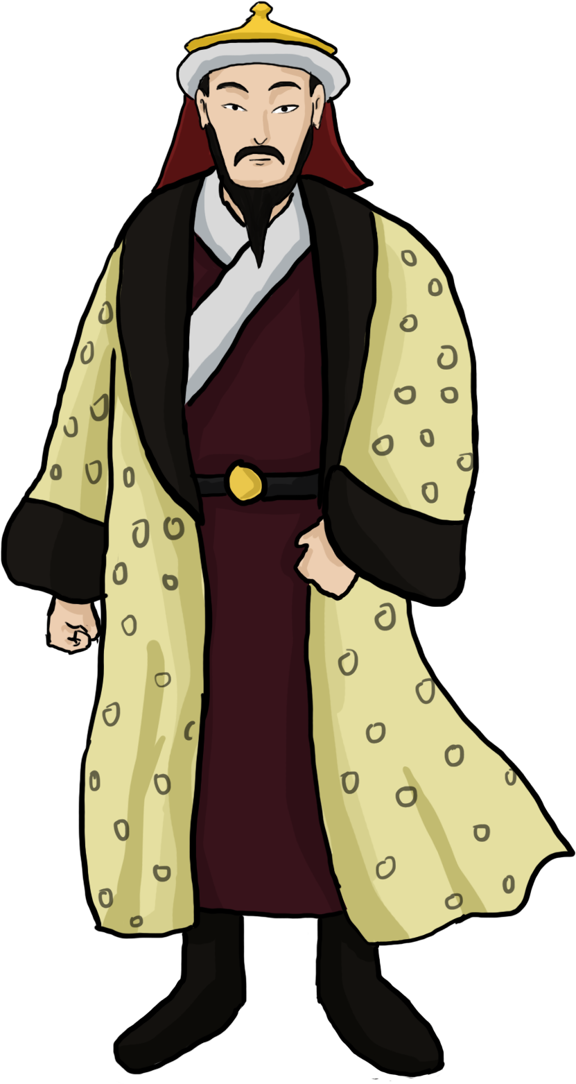 Genghis Khan Png - Mongol Empire Clip Art (1350x1800), Png Download