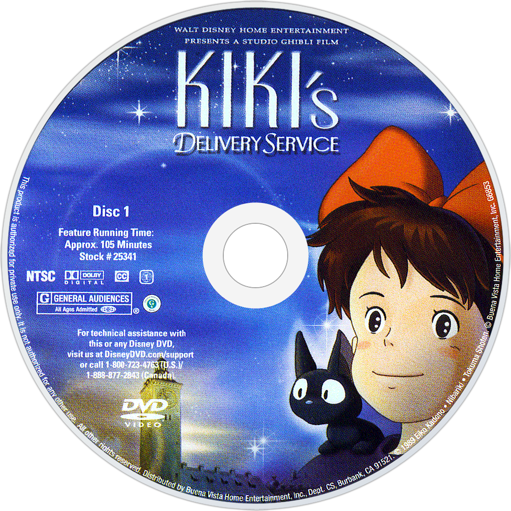 Kiki's Delivery Service - Dvd - Kiki's Delivery Service 2-dvd (1000x1000), Png Download